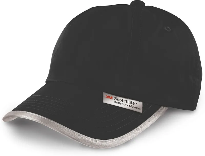 Καπέλο με ανακλαστική ταινία Result Caps RC035X Black