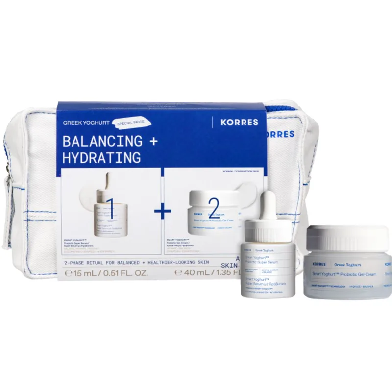 Korres Promo Greek Yoghurt Smart Probiotic Super Serum 15ml & Smart Probiotic Gel-Cream 40ml & Δώρο Νεσεσέρ 1 Τεμάχιο