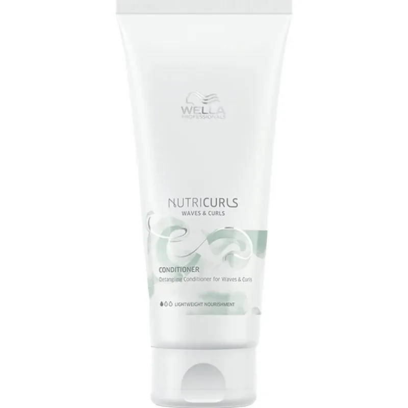Wella Professionals Nutricurls Lightweight Nourishment Detangling Conditioner for Waves & Curles Μαλακτική Κρέμα Ελαφριάς Θρέψης για Ξεμπέρδεμα Μαλλιών με Κυματισμούς & Μπούκλες 200ml