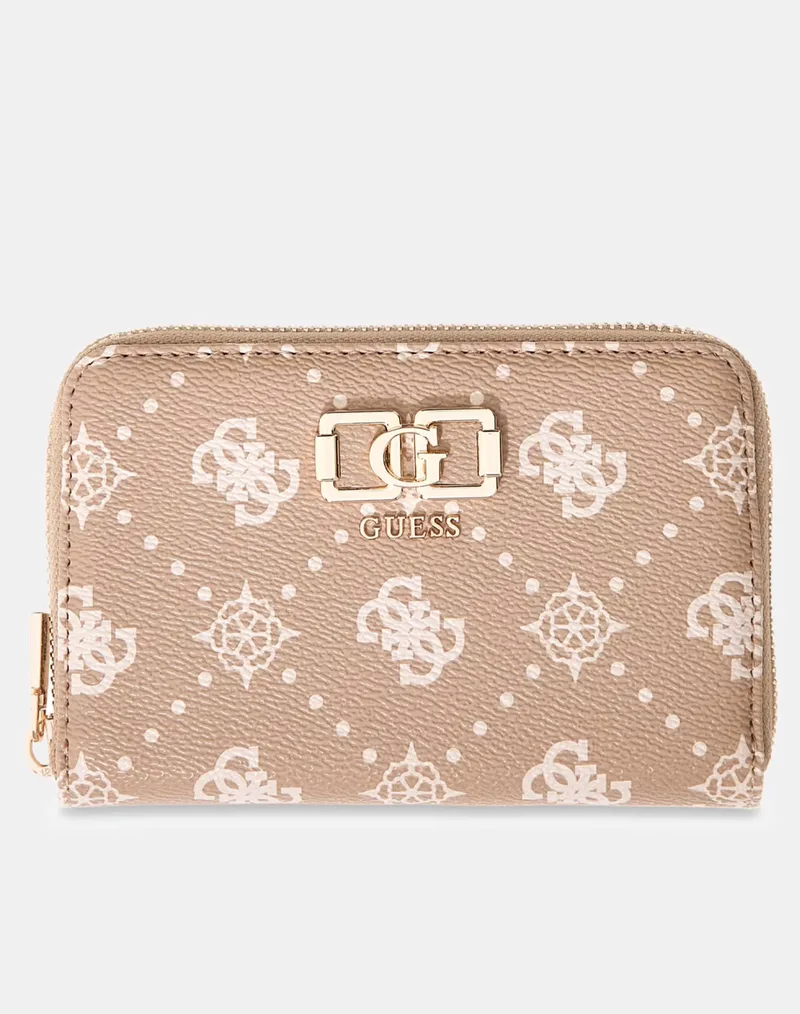 GUESS EMELIE LOGO SLG MED ZIP AROUND ΑΞΕΣΟΥΑΡ ΓΥΝΑΙΚΕΙΟ SWGP9928140-BSG Biege