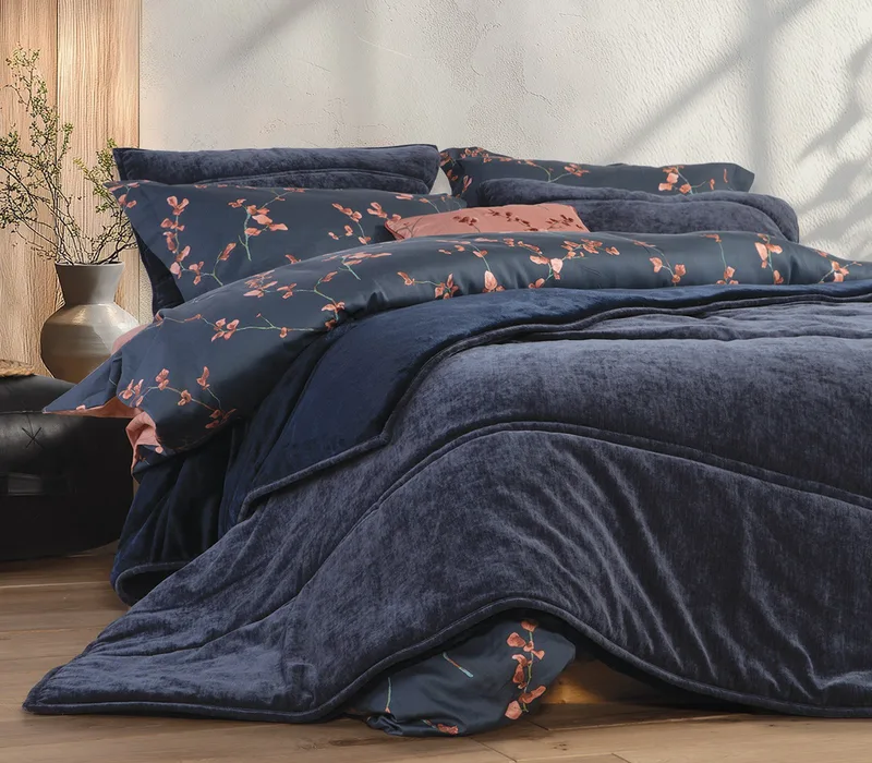 Κουβερτοπάπλωμα Υπέρδιπλο Nef-Nef Vania Blue/Black 240x220