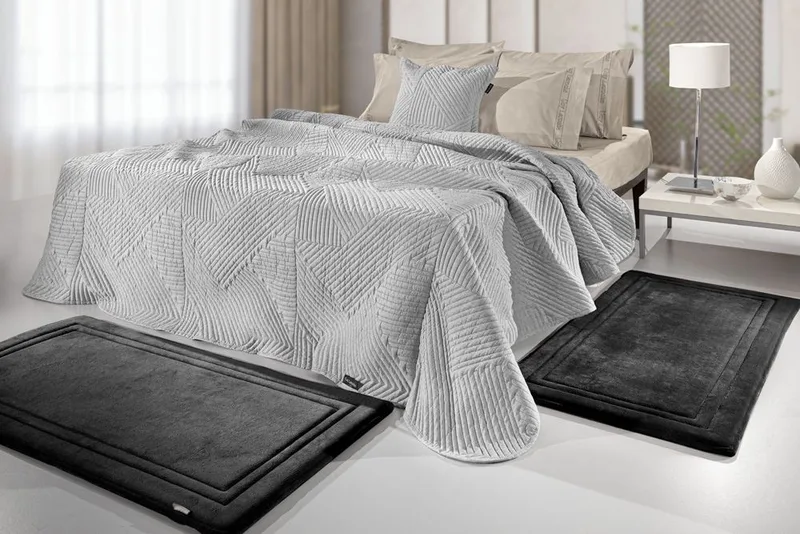 Σετ 3τμχ Χαλί Κρεβατοκάμαρας 60x120εκ.-60x180εκ. Softy Black Guy Laroche (Χρώμα: Μαύρο) - Guy Laroche - 5206480604119