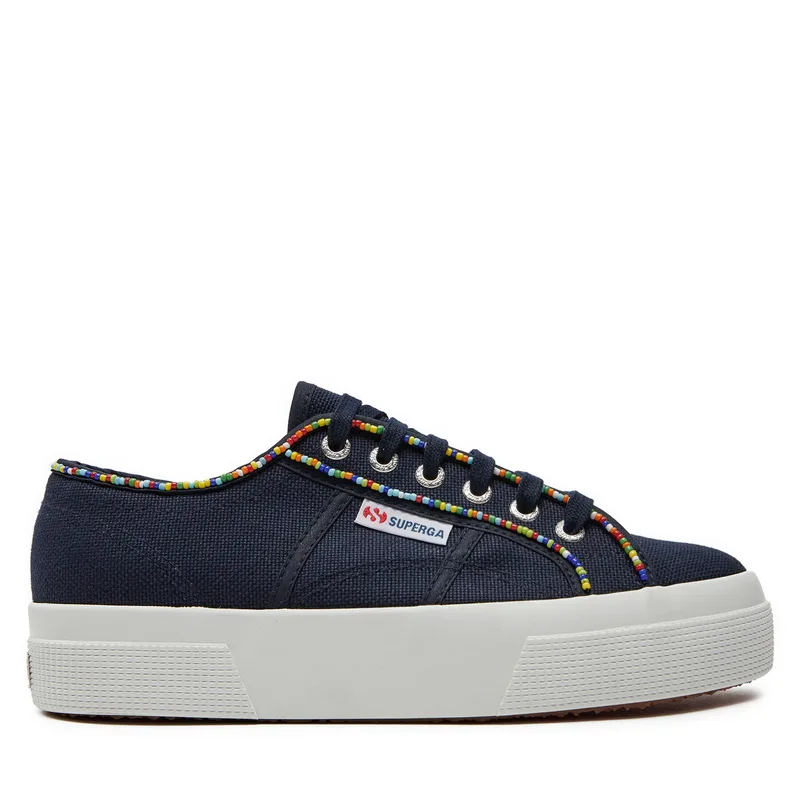 Πάνινα παπούτσια Superga Multicolor Beads 2740 S4131FW Σκούρο μπλε