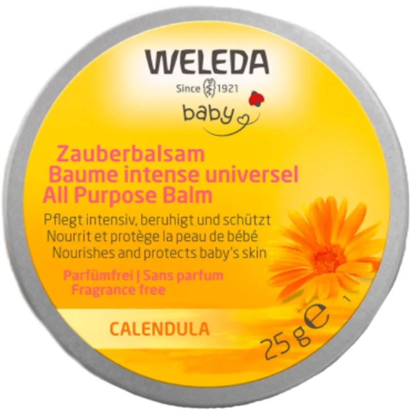 Weleda Baby Calendula Balm Θρεπτικό Ενυδατικό Βάλσαμο με Εκχύλισμα Καλεντούλας & Κεχριού για Αφυδατωμένο Βρεφικό Δέρμα 25g