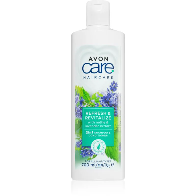 Avon Care Refresh & Revitalize σαμπουάν και κοντίσιονερ 2 σε 1 με αναζωογονητική δράση 700 ml