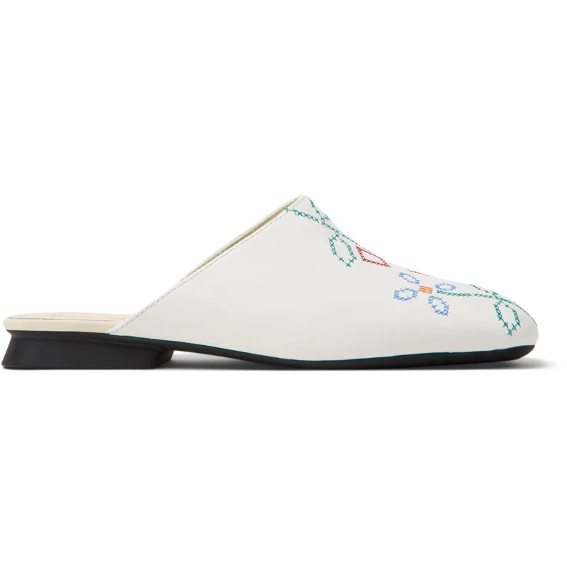 CAMPER Twins - Clogs Για Γυναικεία - Λευκό, Μέγεθος 38, Smooth leather