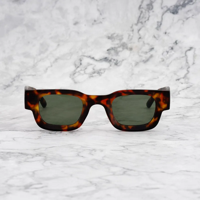 JIMMY Tinted Sunglasses | Matt Tortoise | Green Shades | Explicit Poets Sunglasses