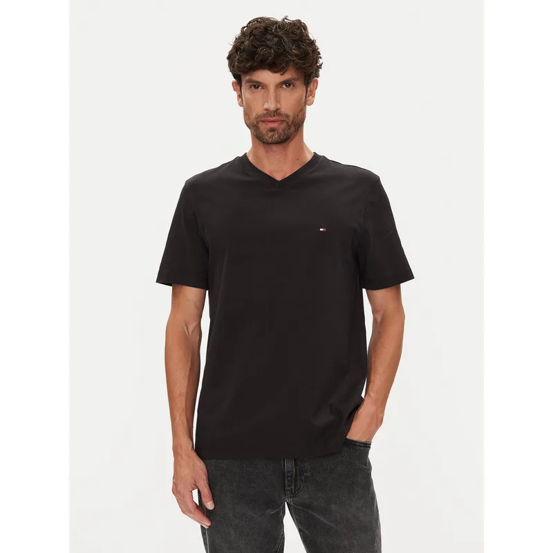 Tommy Hilfiger T-Shirt Essential MW0MW39249 Μαύρο Regular Fit