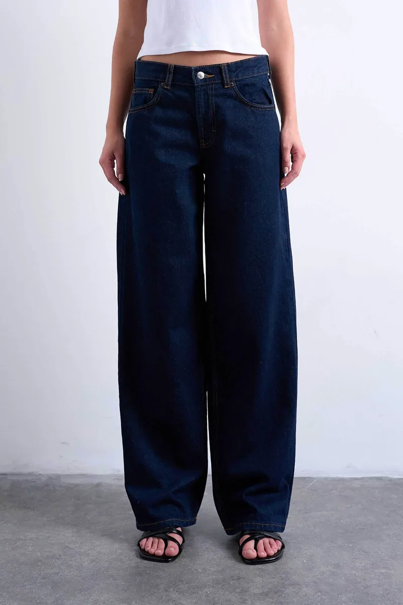 Topshop γυναικείο τζιν παντελόνι Wide Fit "Tscinch" - 31000238 Denim Blue Σκούρο
