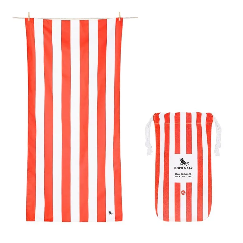 Dock & Bay Πετσέτα Θαλάσσης Quickdry Cabana - Waikiki Coral (200cm x 90cm)