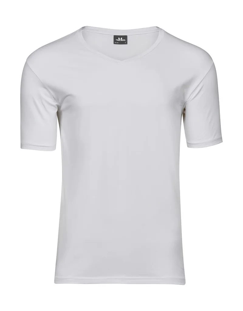 V-Neck Stretched T-Shirt Tee Jays 401 White
