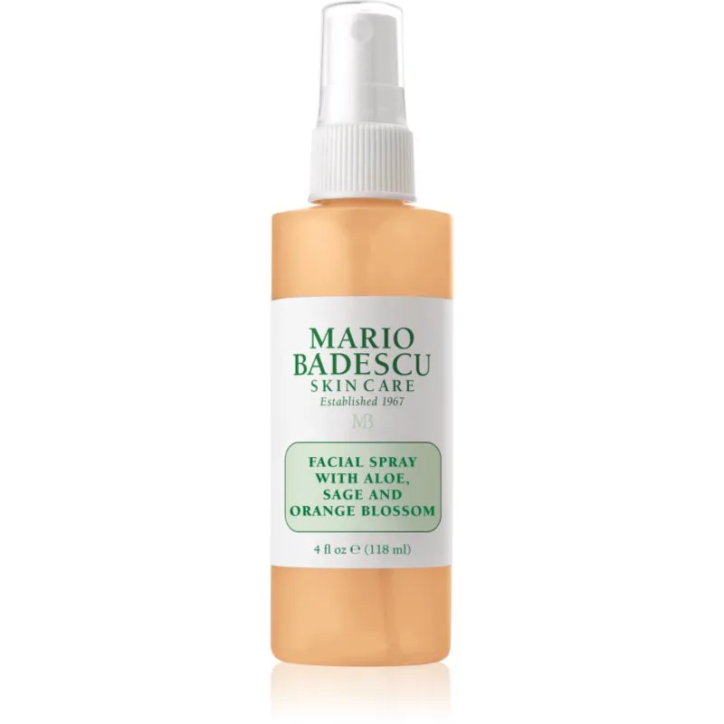 Mario Badescu Facial Spray with Aloe, Sage and Πορτοκαλί Blossom Ενεργοποιητική ενυδατική ομίχλη 118 ml