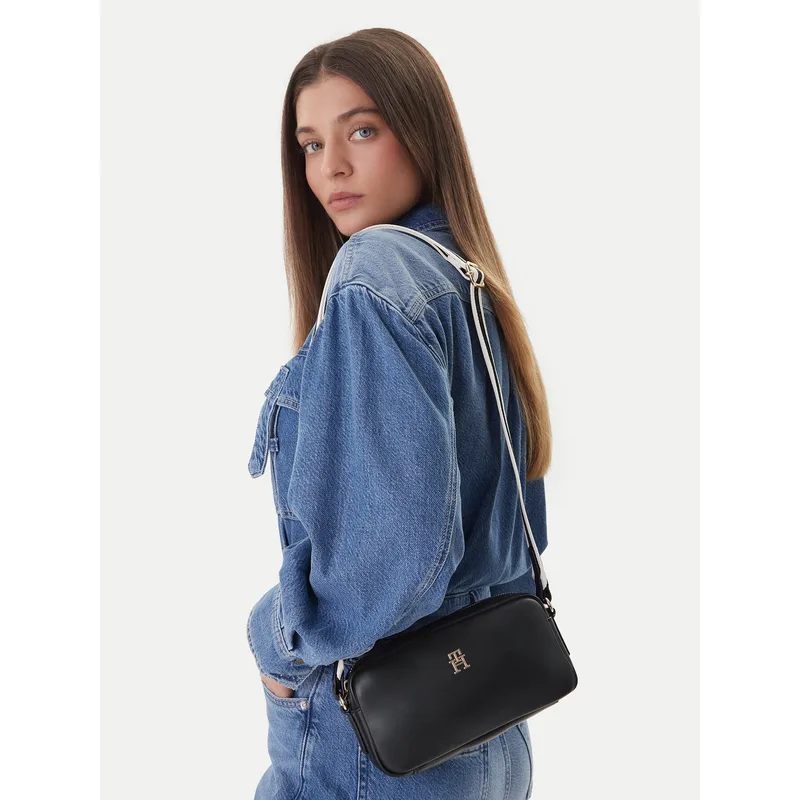 Τσάντα Tommy Hilfiger Th Essential Camera Bag AW0AW18370 Μαύρο