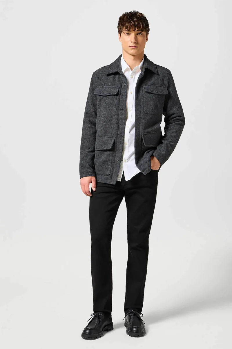 Wrangler® ανδρικό τζιν παντελόνι πεντάτσεπο Regular Fit "Greensboro" - 112357393 Μαύρο