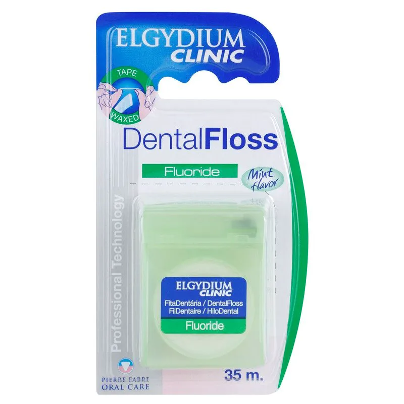 Elgydium Clinic Fluoride οδοντικό νήμα γεύση Mint Flavor 35 μ