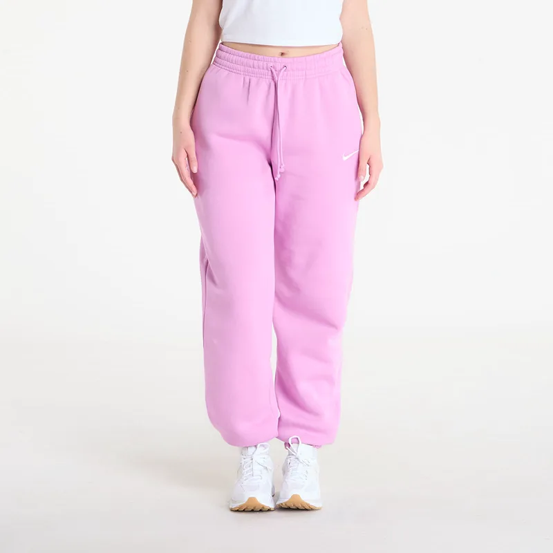 Φόρμα Nike Sportswear Phoenix Fleece Women's High-Waisted Oversized Sweatpants Lt Magenta/ Sail XL