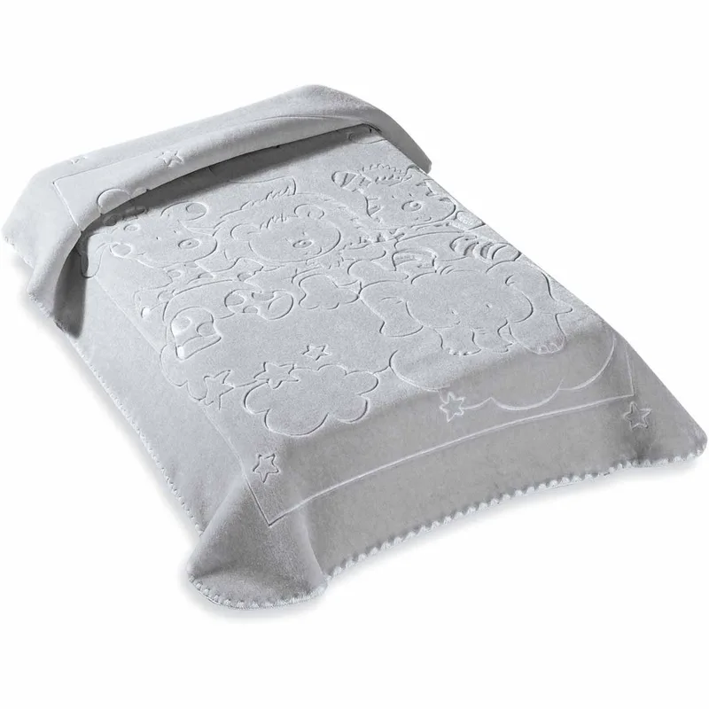 Κουβέρτα Βελουτέ Κούνιας (110x140) Belpla 520 Gris