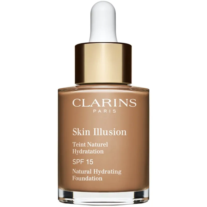 Clarins Skin Illusion Natural Hydrating Foundation λαμπρυντικό ενυδατικό μεικ απ SPF 15 απόχρωση 113C Chestnut 30 ml
