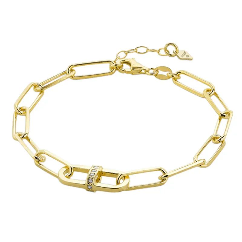 Βραχιόλι Vogue 925 με οβάλ κρικάκια και πέτρες 5834301 5834301 Ασήμι