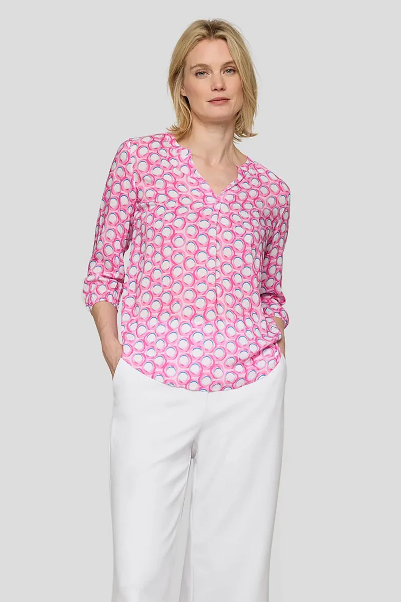 Rabe γυναικεία μπλούζα με all-over print - 56-117108 Ροζ