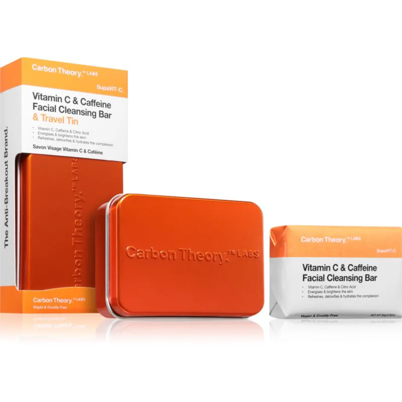 Carbon Theory SupaVIT-C Facial Cleansing Bar καθαριστικό σαπούνι για το πρόσωπο με βιταμίνη C 80 γρ