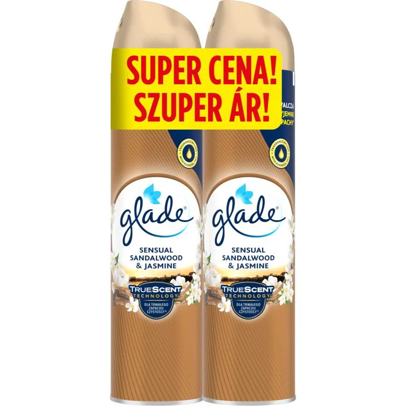 GLADE Sensual Sandalwood & Jasmine αποσμητικό χώρου διπλό 2x300 ml