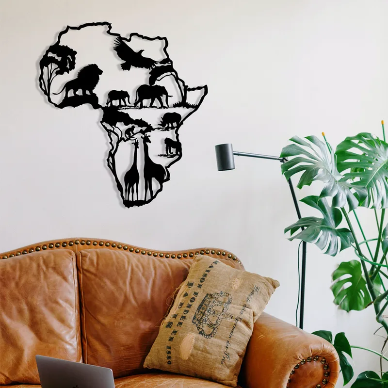 Μεταλλικό Διακοσμητικό Τοίχου African 2 279Enz1273 52x57 cm