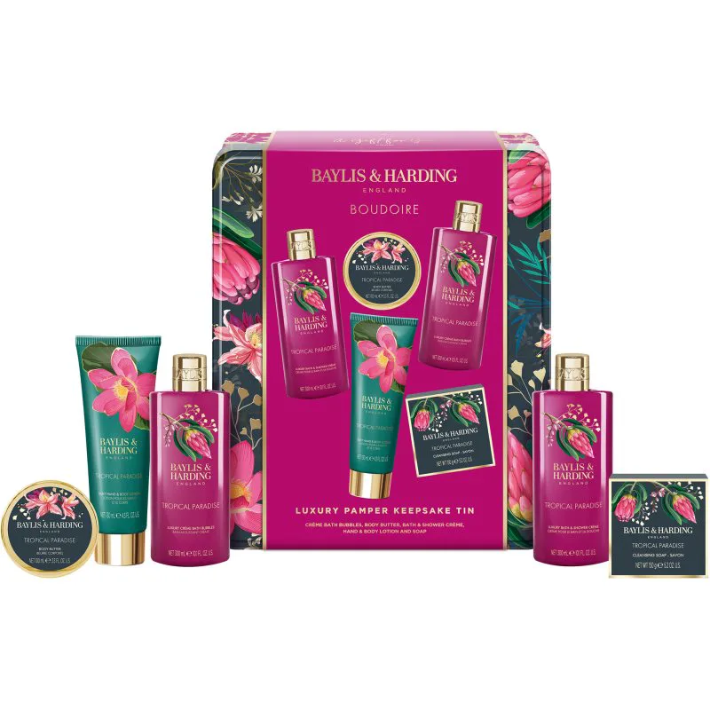 Baylis & Harding Boudoire Tropical Paradise σετ δώρου μεταλλικό κουτί