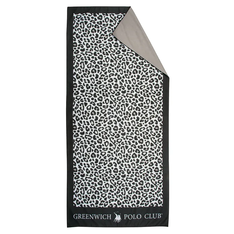 Greenwich polo club πετσετα θαλασσησ 80χ170 essential 4036 black, taupe