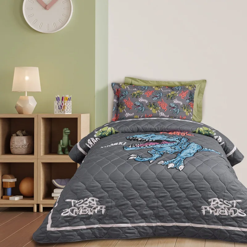 Παιδικό Κουβερλί Μονό Das Home 4931 Cream- Grey 160x220