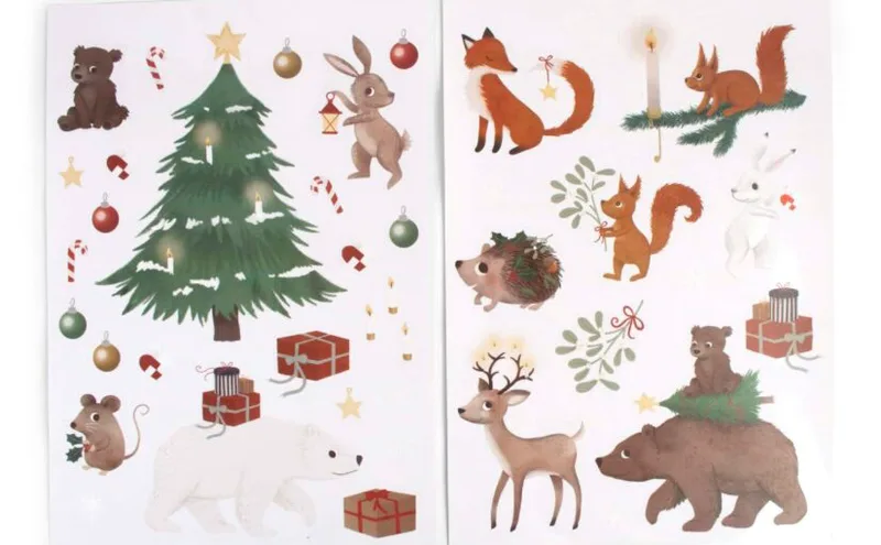 Filibabba Window Stickers – Wonderful Winter – Forest Friends