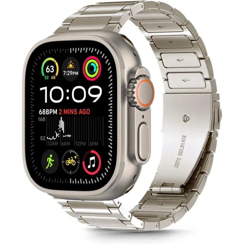 Λουράκι Apple Watch Ultra/SE/11/10/9/8/7/6/5/4 (49/46/45/44mm) Tech-Protect Stainless Classic από Ανοξείδωτο Ατσάλι - Titanium (5906302370863)