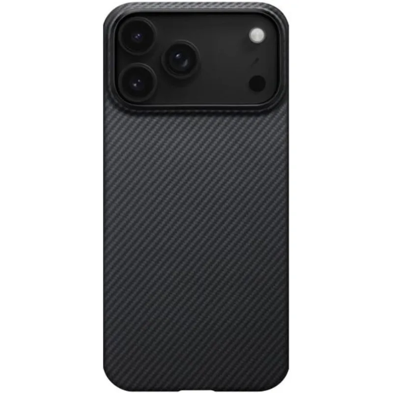 Θήκη iPhone 17 Pro Max Pitaka Ultra-Slim MagEZ Case 7 Aramid Fiber Body με MagSafe 1mm 600D - Black / Gray / Twill (KI1701BPM)