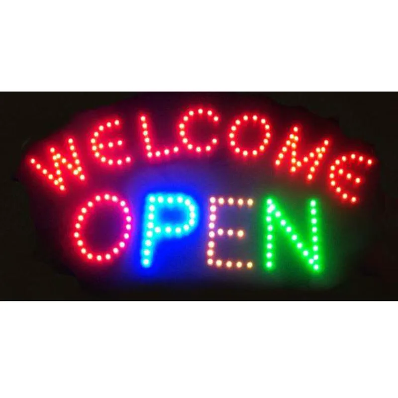 φωτιζόμενη διαφημιστική πινακίδα led '' welcome open''-oem