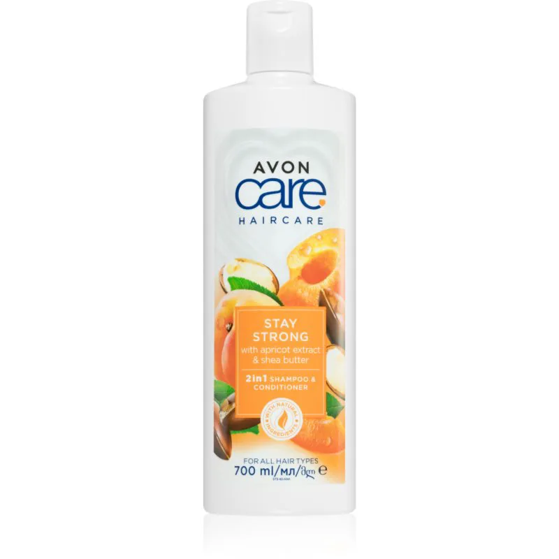 Avon Care Stay Strong σαμπουάν και κοντίσιονερ 2 σε 1 για εύθραυστα και ταλαιπωρημένα μαλλιά 700 ml