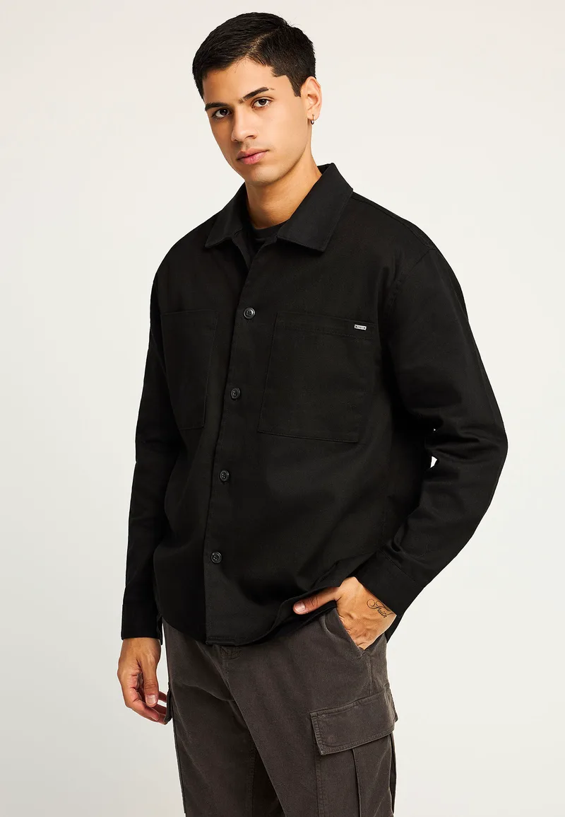 Overshirt casual ανδρικό πουκάμισο με τσέπες στο στήθος
