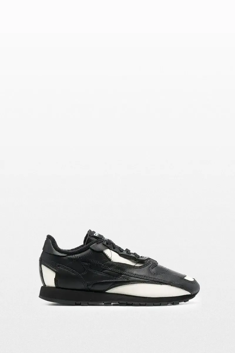 MAISON MARGIELA Ανδρικό Μαύρο Panelled Low Top Sneakers In Black