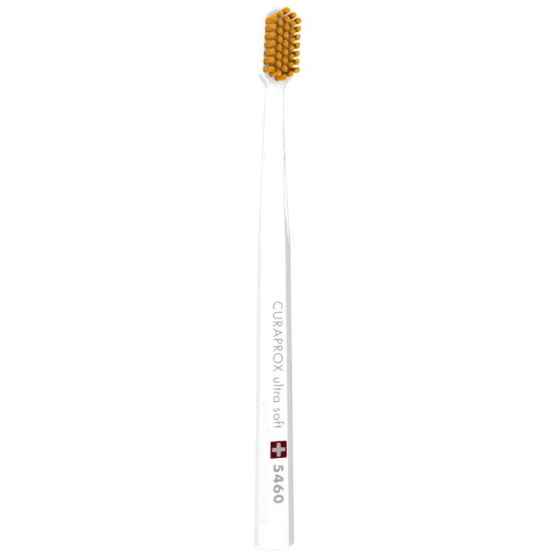 Curaprox CS 5460 Ultra Soft Οδοντόβουρτσα με Εξαιρετικά Απαλές & Ανθεκτικές Τρίχες Curen για Αποτελεσματικό Καθαρισμό 1 Τεμάχιο - Λευκό/ Πορτοκαλί