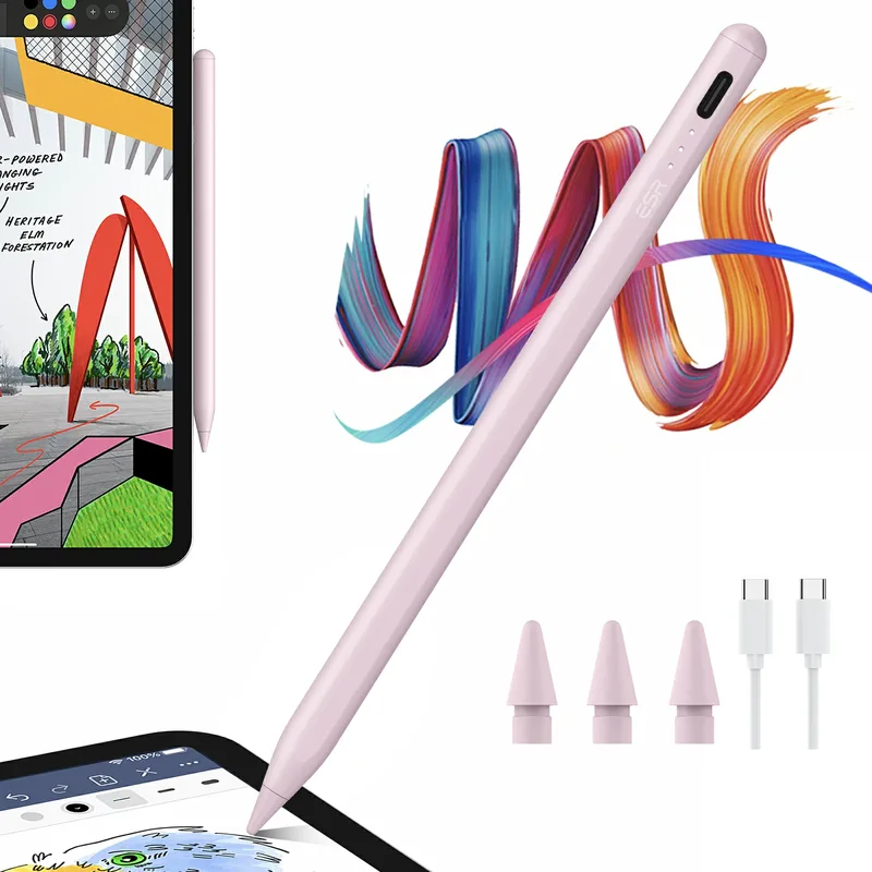 ESR Digital iPad Stylus Pencil with Magnetic Attachment Ροζ