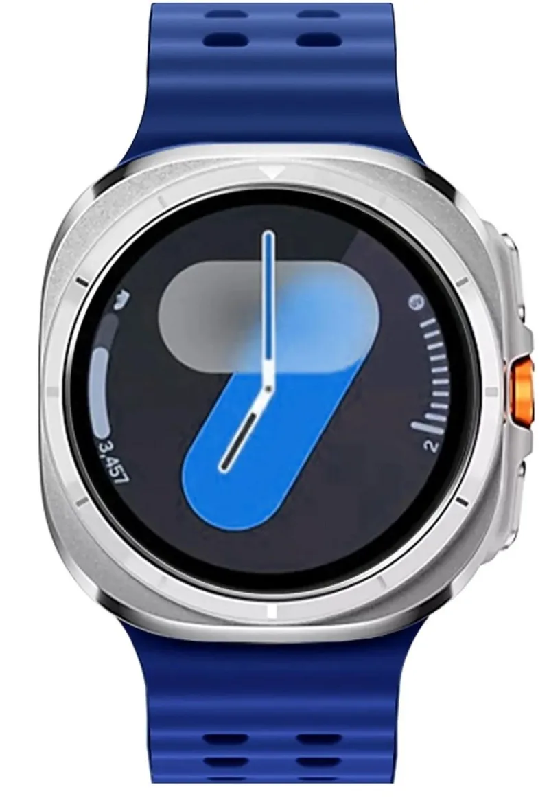 BIKKEMBERGS Smartwatch Flexone - BK-F4 Silver case with Blue Rubber Strap