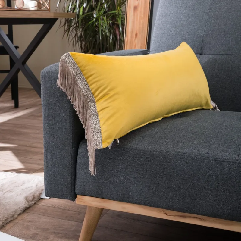 Διακοσμητικό Μαξιλάρι 30X60 Teoran Velvet 14 Με Κρόσι (30x60)