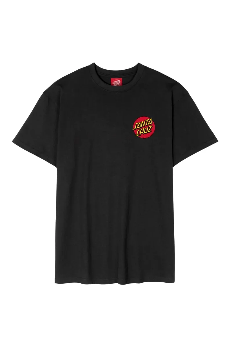 SANTA CRUZ T Shirts Classic Dot Chest T-Shirt - Μαύρο-SCA-TEE-10755-BLACK