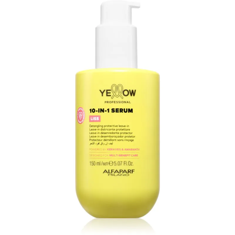 Yellow Professional Liss 10-IN-1 Serum ορός χωρίς ξέβγαλμα για εξομάλυνση μαλλιών 150 ml