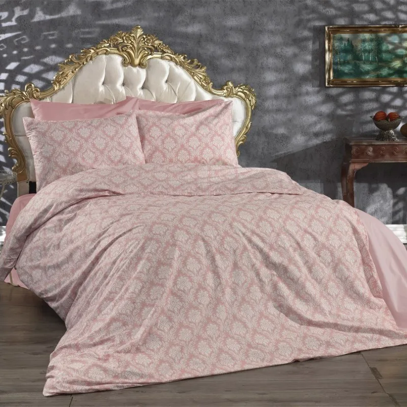 Σετ Σεντόνια King Size 4 Τεμαχίων Dimcol Οφηλία 277 Ροζ 240x270