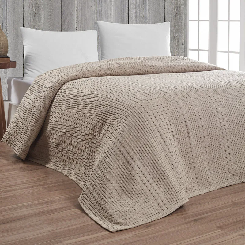 Κουβέρτα Πικέ Μονή 170x240 Beauty Home 1995 Division Μπεζ 170x240