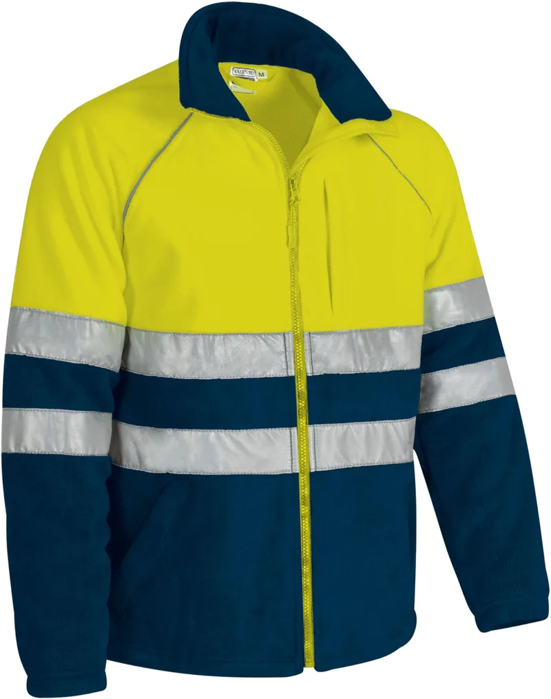 Μπουφάν Hi-Vis Fleece ANETO Valento CQVAANEAM Fluo Yellow-Orion Navy Blue