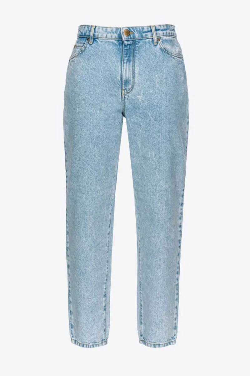 PINKO JEANS MADDIE MOM DENIM COMFORT ΞΕΒΑΜΜΕΝΟ ΣΙΕΛ