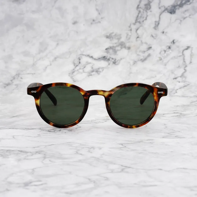 JAMES Tinted Sunglasses | Matt Tortoise | Green Shades | Explicit Poets Sunglasses