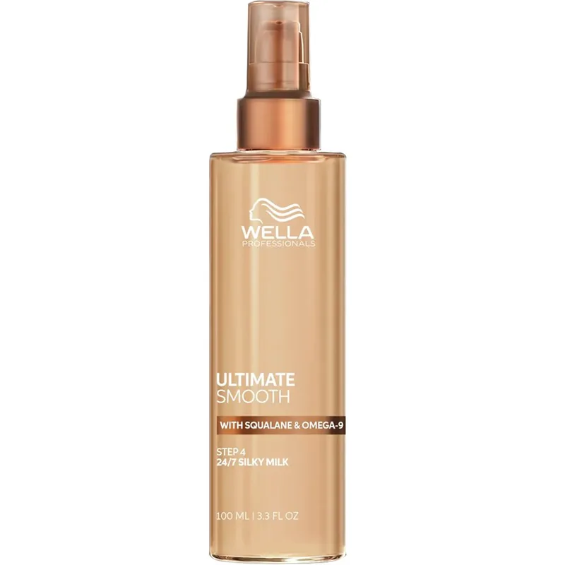 Wella Professionals Ultimate Smooth Step 4 Silky Milk Leave-In Γαλάκτωμα Κατάλλληλο για Λεπτά έως & Κανονικά Μαλλιά που Διατηρεί την Απαλότητα, Ελέγχει το Φριζάρισμα & Προστατεύει από τις UV Ακτίνες & τη Θερμότητα 100ml