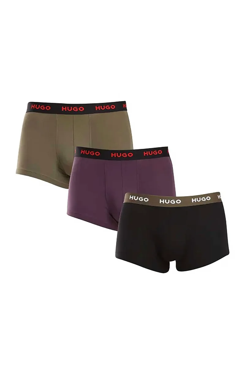Hugo Boss σετ ανδρικά εσώρουχα boxer με logo tape στο λάστιχο (3 τεμάχια) - 50517878 Λαδί